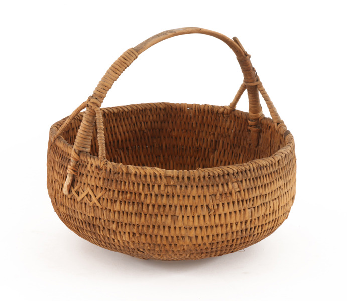 Flätad korg, allmoge, 1800-tal