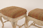 Taburetter ett par, rokokostil, 1900-talets första hälft