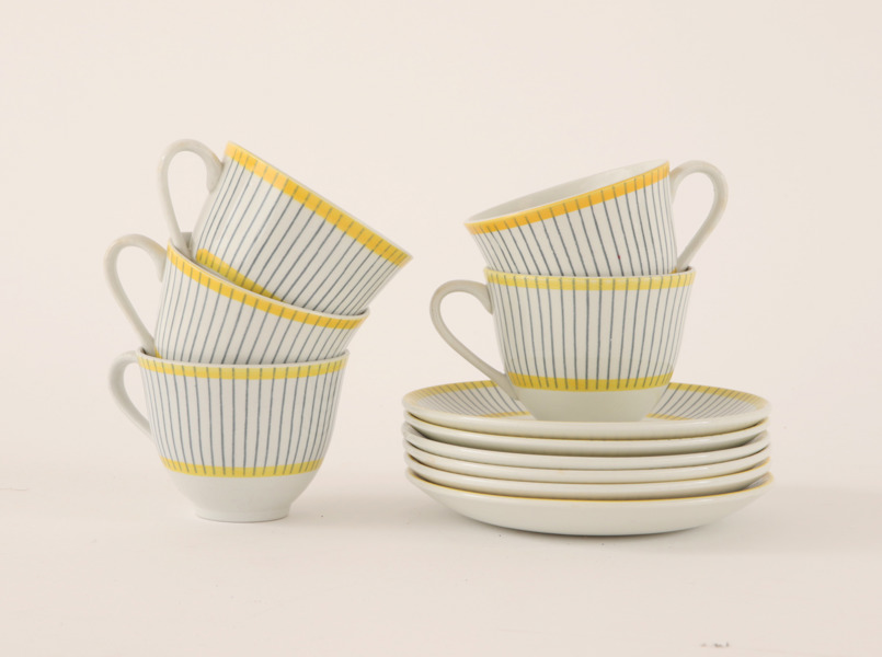 Kaffeservisdelar, "Piké", Stig Lindberg för Gustavsberg
