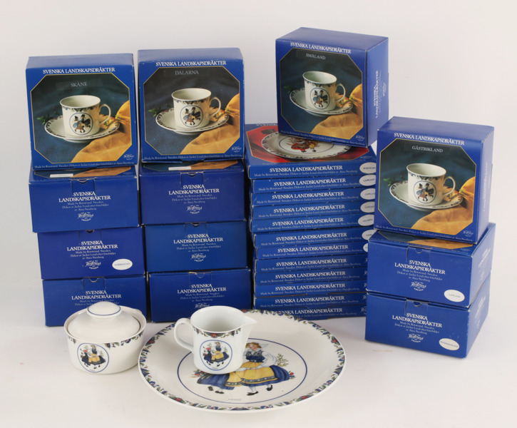 Kaffeservis, "Svenska Landskapsdräkter", Rörstrand