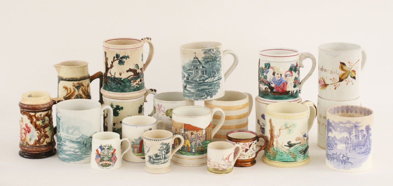 Sejdlar och kannor 20 delar, 18/1900-tal