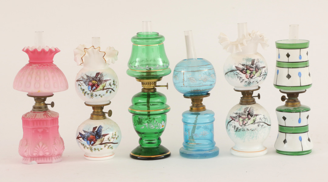 Bordsfotogenlampor 6st, tidigt 1900-tal