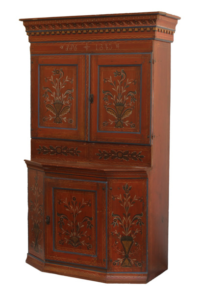 Skänkskåp, allmoge, Dalarna, daterat 1843