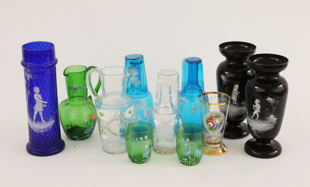 Glas 11 delar, tidigt 1900-tal