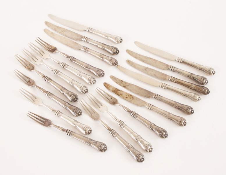 Bestick 19 delar, silver, J.Thostrup, Norge