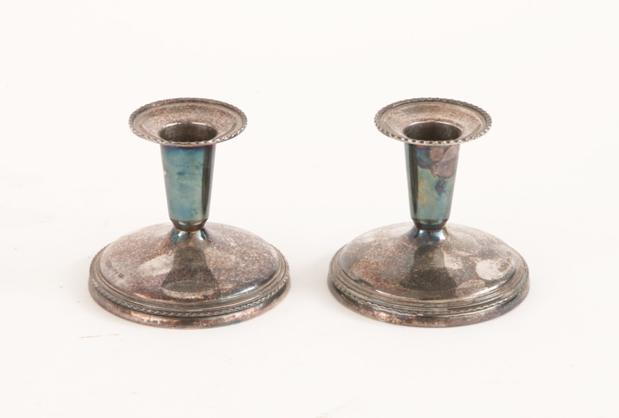 Ljusstakar ett par, silver, GAB, Stockholm