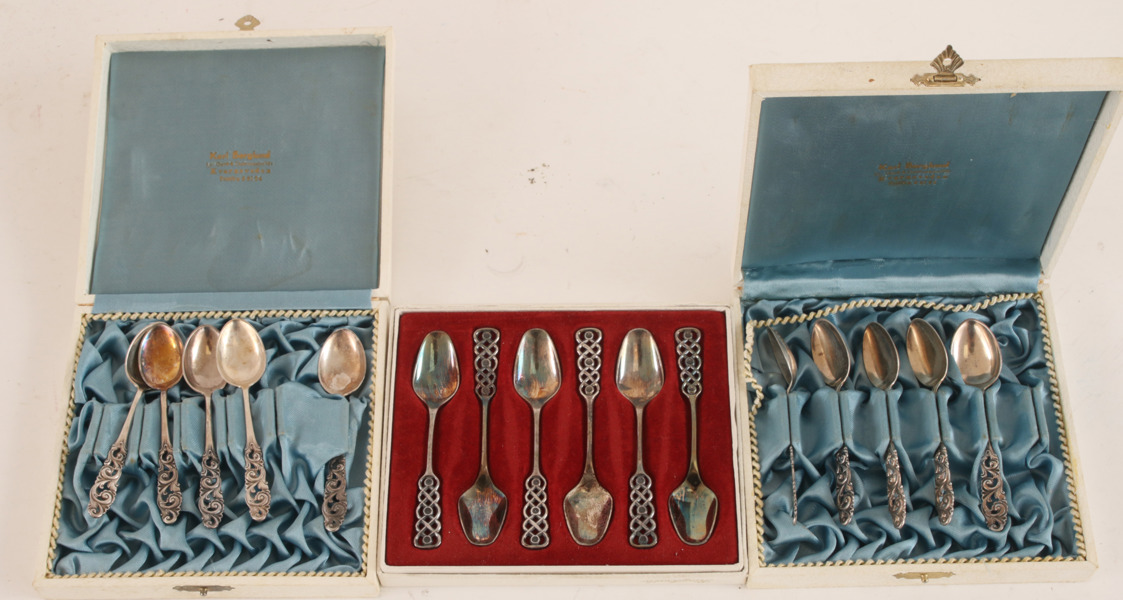 Moccaskedar 10+6, silver, bl.a. David Andersen