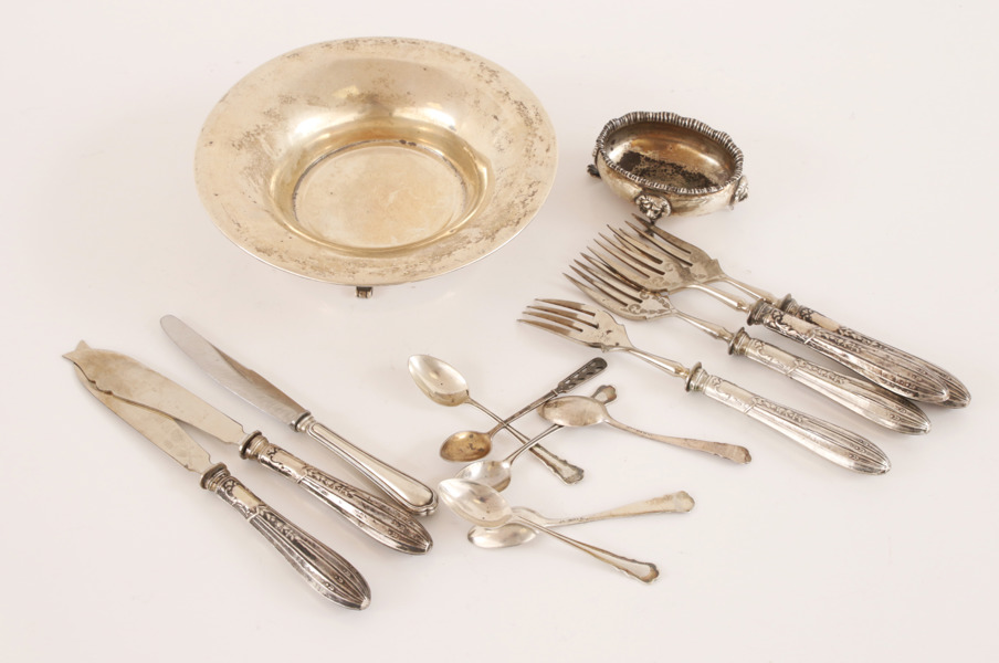 Parti silverföremål