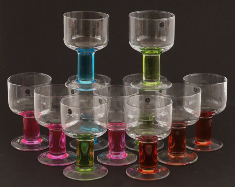 Glas på fot 11st, Matz Borgström för Sagaform