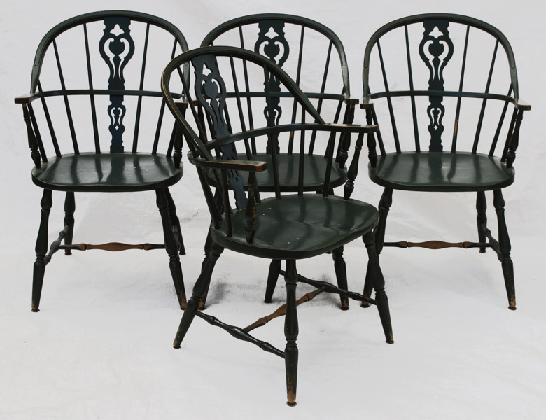 Karmstolar 4st, Windsormodell, 1900-talets andra hälft