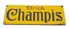 Reklamskylt, "Champis", 1900-talets första hälft