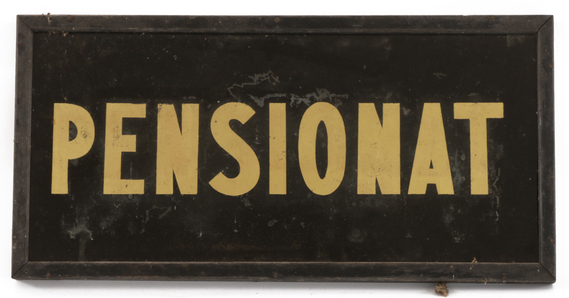 Skylt, "Pensionat", 1900-talets första hälft