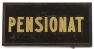 Skylt, "Pensionat", 1900-talets första hälft