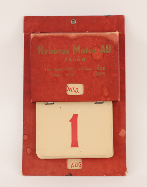 Reklamalmanacka, Ryborgs Motor AB, Falun
