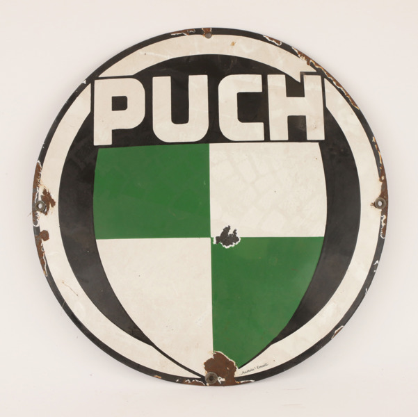 Reklamskylt, "Puch", 1950/60-tal
