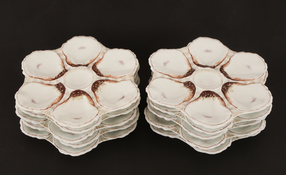 Ostrontallrikar 10st, Haviland, Limoges