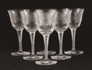 Vitvinsglas 6st, "Treves", Lalique, Frankrike