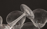 Vitvinsglas 6st, "Treves", Lalique, Frankrike