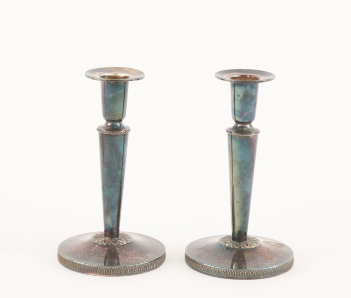 Ljusstakar ett par, silver, K&EC, 1947