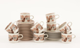 Kaffeservisdelar, "Koralli", Ulla Procopé för Arabia
