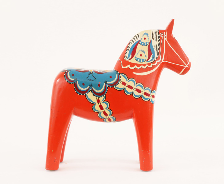 Stor dalahäst, daterad 1965