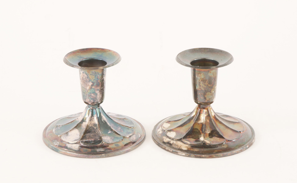 Ljusstakar ett par, silver, 1900-tal
