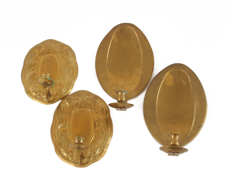 Ljusplåtar 2 par, bl.a. Metallslöjden Gusum