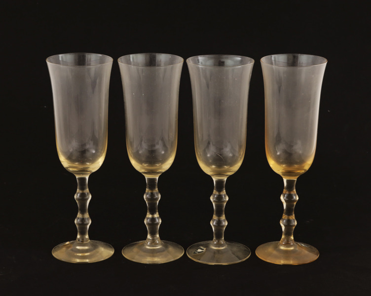 Champagneglas 4st, "Salut", Simon Gate för Orrefors