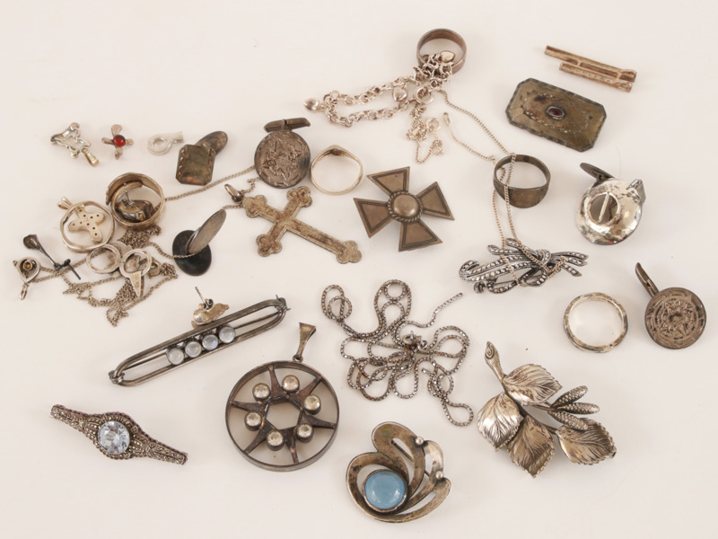Parti silversmycken