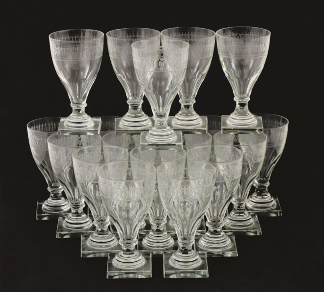 Vinglas 19st, "Säby", Gerda Strömberg för Strömbergshyttan