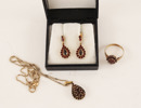 Smycken 4 delar, förgyllt silver