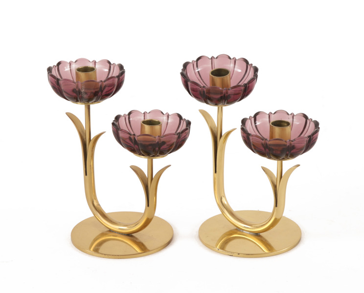 Ljusstakar ett par, Gunnar Anders för Ystad Metall