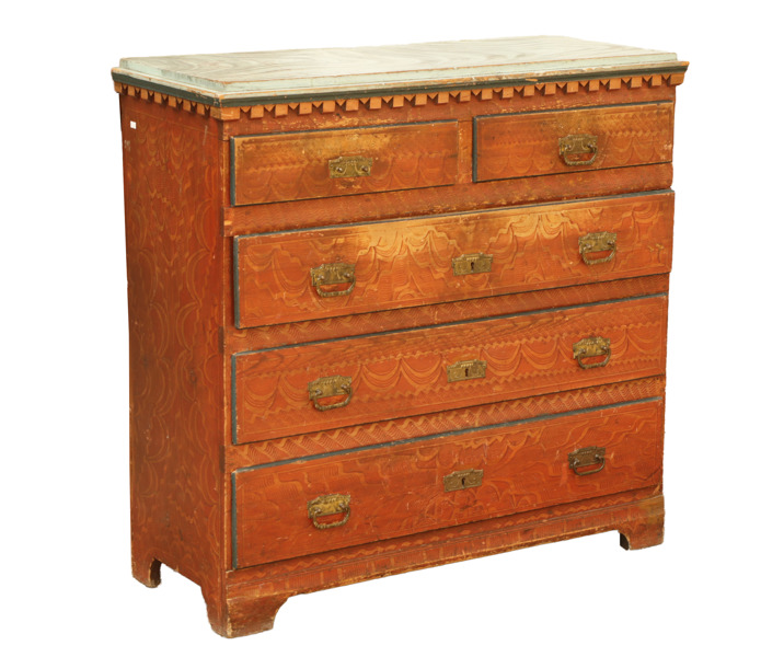 Dragkista, gustaviansk allmoge, 1800-tal