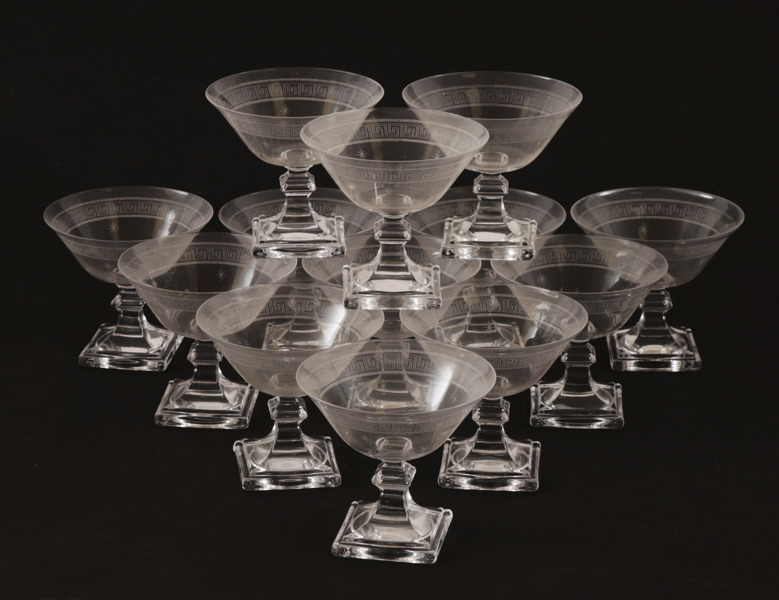 Champagneskålar 13st, "Queen", Pukeberg