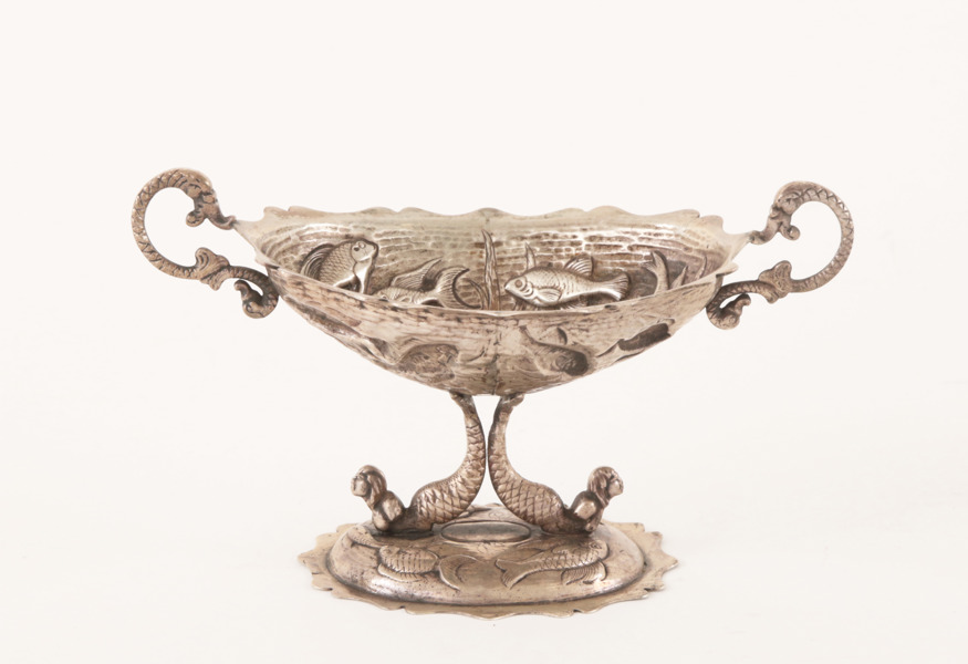 Skål på fot, troligen silver, 1900-talets första del