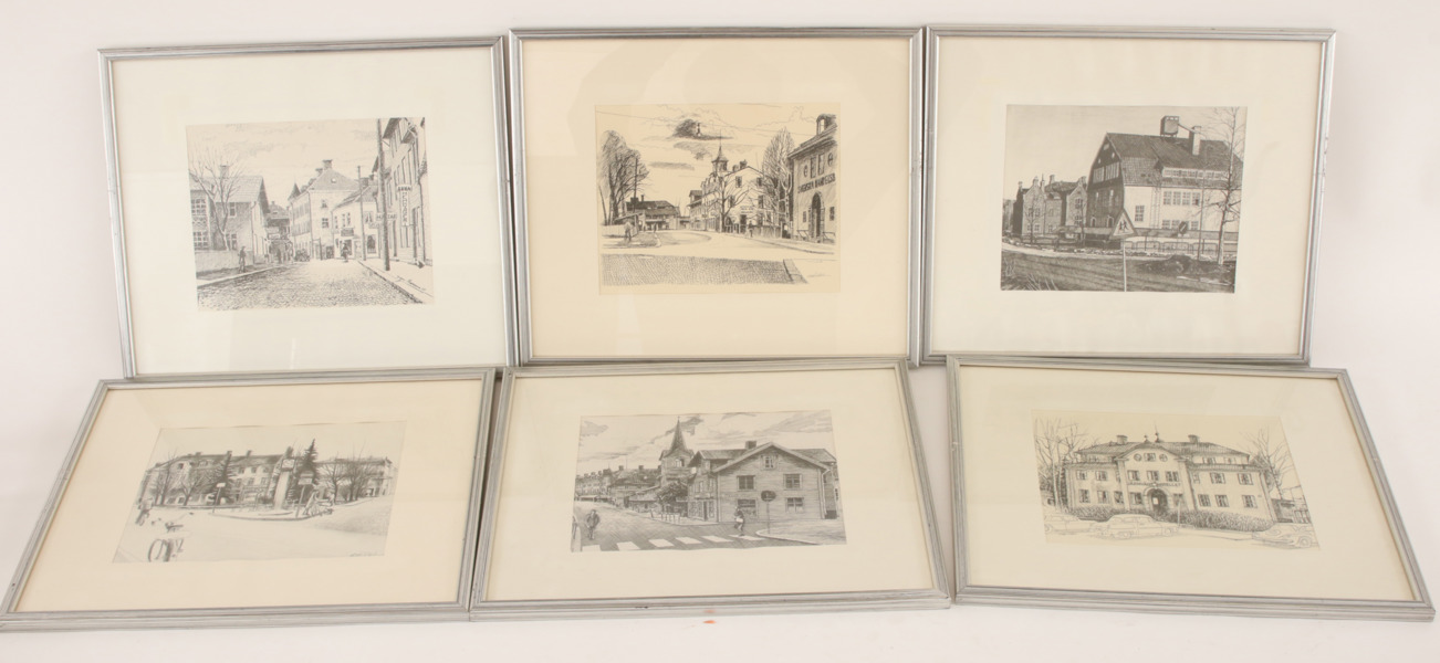 Tavlor med motiv från Borlänge 6st