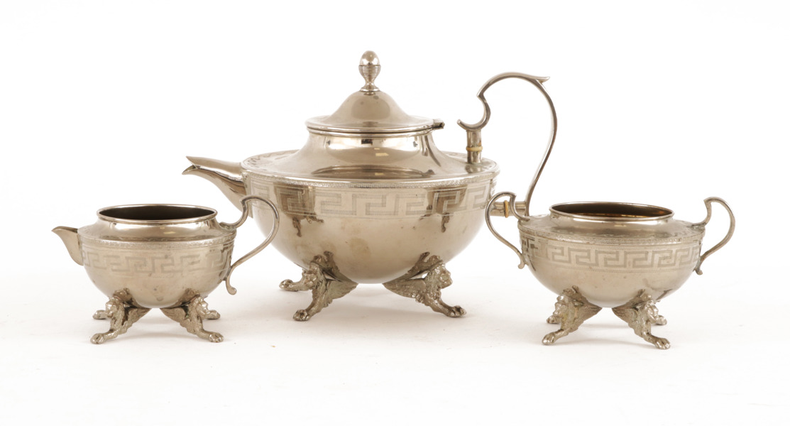 Teservis 3 delar, Östbergs, omkring år 1900