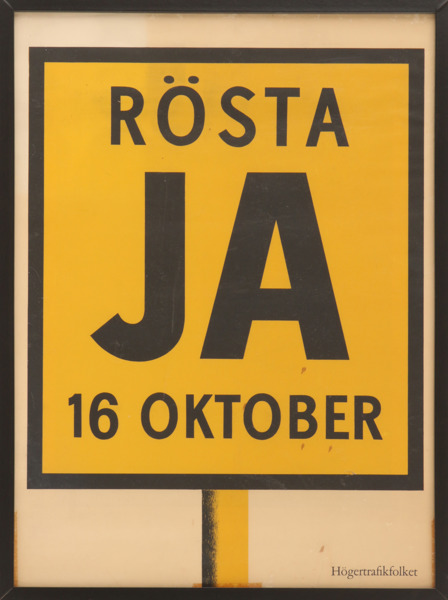 Inramad affisch, "Högertrafik", 1967