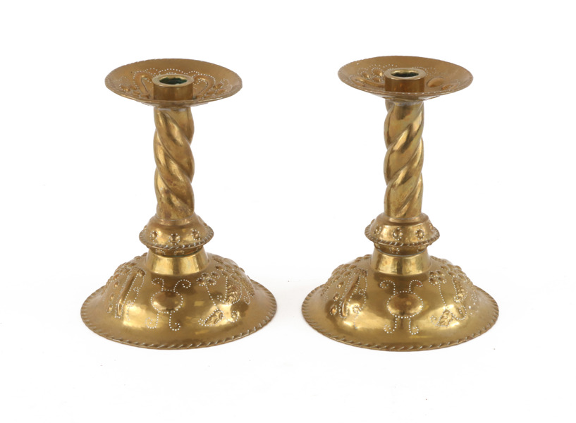 Ljusstakar ett par, barockstil, F.G.Hector, Vadstena, 1900-tal