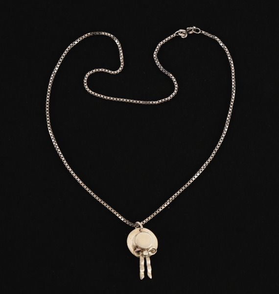 Halsband med hänge, sterlingsilver, Karin Ferner, Falun, 1987