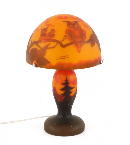 Bordslampa, jugendstil, efter Gallé