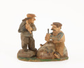 Träskuren figurgrupp, daterad 1944
