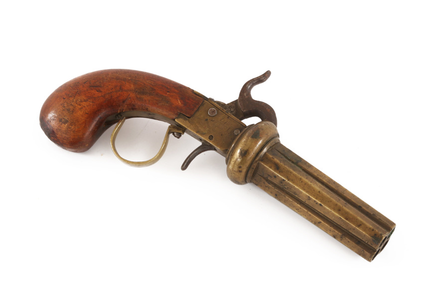 Fyrpipig slaglåspistol, 1800-tal