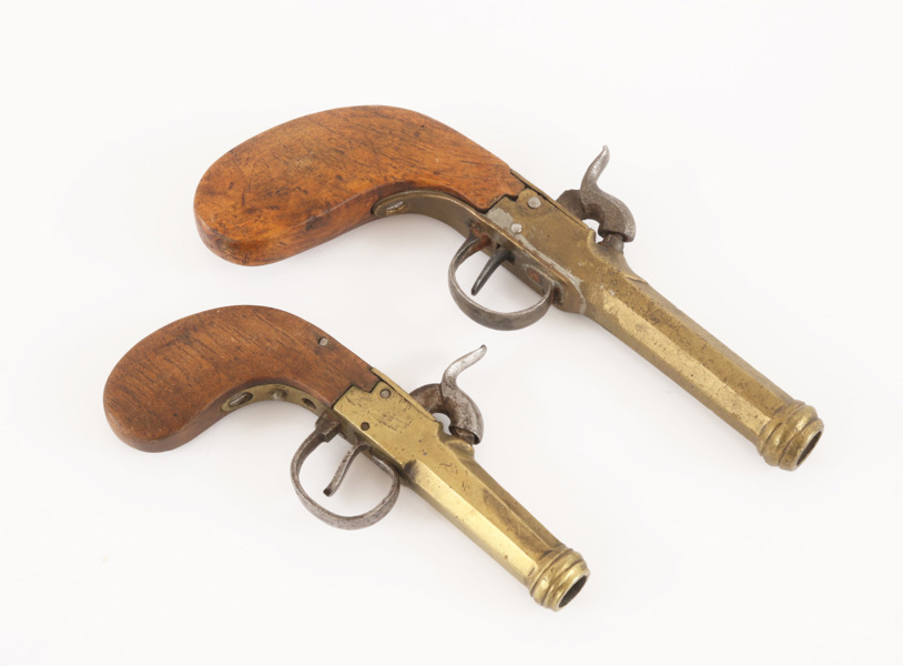 Slaglåspistoler 2st, ELG, Belgien, 1800-tal