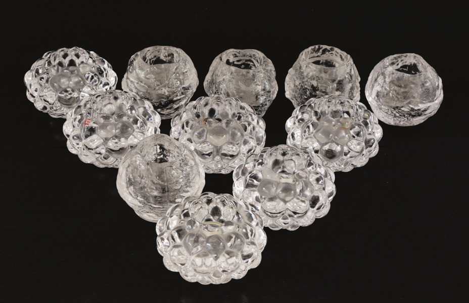 Ljuslyktor 11st, Kosta/Orrefors