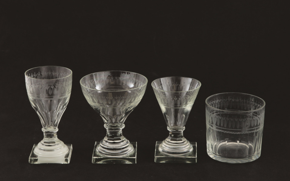 Glasservisdelar, "Säby", Gerda Strömberg för Strömbergshyttan