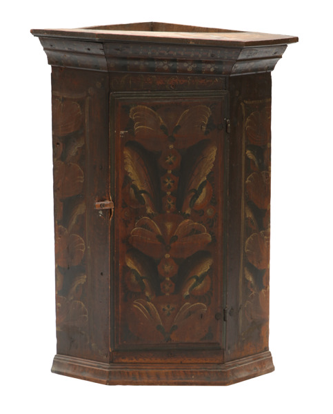 Vägghörnskåp, allmoge, Dalarna, daterat 1797