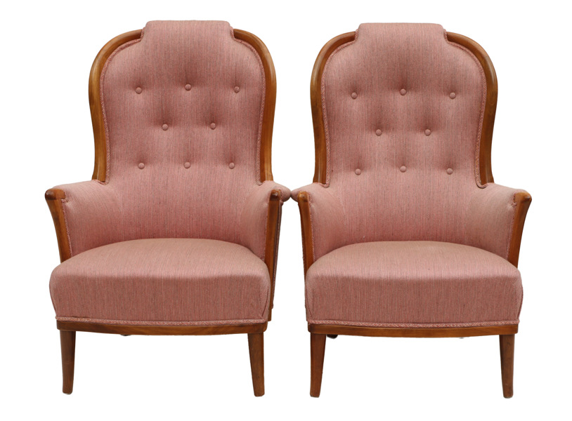 Fåtöljer ett par, "Vår Fru", Carl Malmsten för OH Sjögren