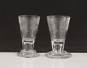 Brännvinsglas 2st, gustavianska, omkring år 1800