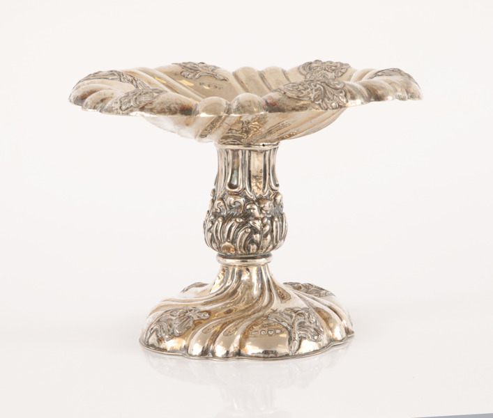 Uppsatsskål av silver, Jakob Engelbert Torsk, Stockholm, 1800-tal